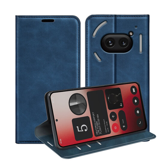 Nothing Phone (2a) / Nothing Phone (2a) Plus Hoesje - Luxe Wallet Bookcase (Magnetische Sluiting) - Blauw