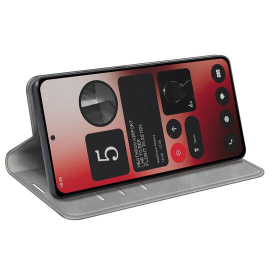 Nothing Phone (2a) / Nothing Phone (2a) Plus Hoesje - Luxe Wallet Bookcase (Magnetische Sluiting) - Grijs