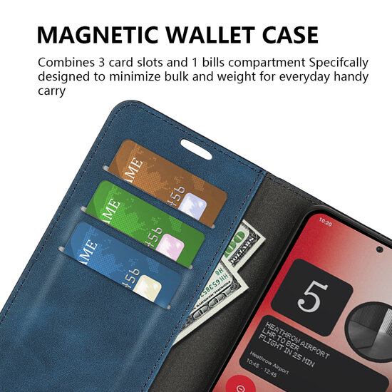 Nothing Phone (2a) / Nothing Phone (2a) Plus Hoesje - Luxe Wallet Bookcase (Magnetische Sluiting) - Zwart