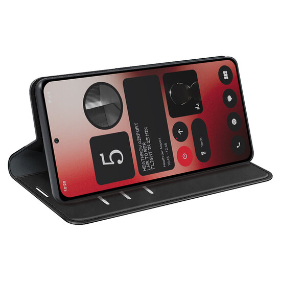 Nothing Phone (2a) / Nothing Phone (2a) Plus Hoesje - Luxe Wallet Bookcase (Magnetische Sluiting) - Zwart