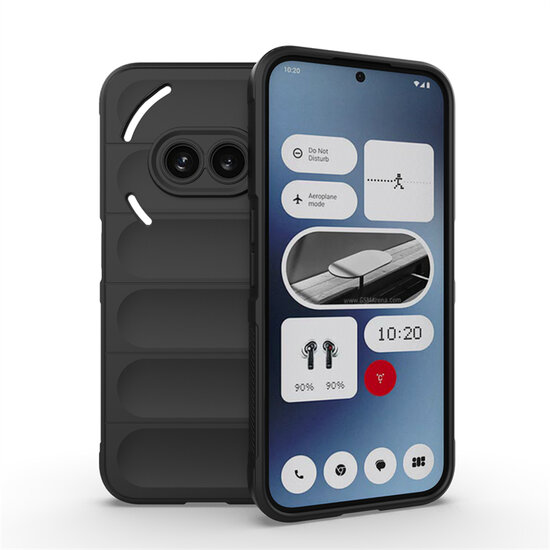 Nothing Phone (2a) / Nothing Phone (2a) Plus Hoesje - MobyDefend TPU Gripcase - Zwart