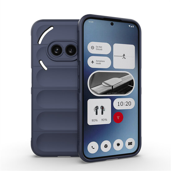 Nothing Phone (2a) / Nothing Phone (2a) Plus Hoesje - MobyDefend TPU Gripcase - Blauw