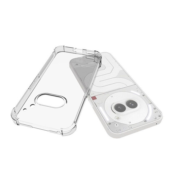 Nothing Phone (2a) / Nothing Phone (2a) Plus Hoesje - MobyDefend Transparante Shockproof TPU Backcover - Verstevigde Hoeken - Volledig Doorzichtig