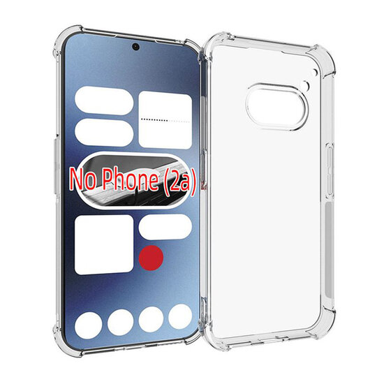 Nothing Phone (2a) / Nothing Phone (2a) Plus Hoesje - MobyDefend Transparante Shockproof TPU Backcover - Verstevigde Hoeken - Volledig Doorzichtig
