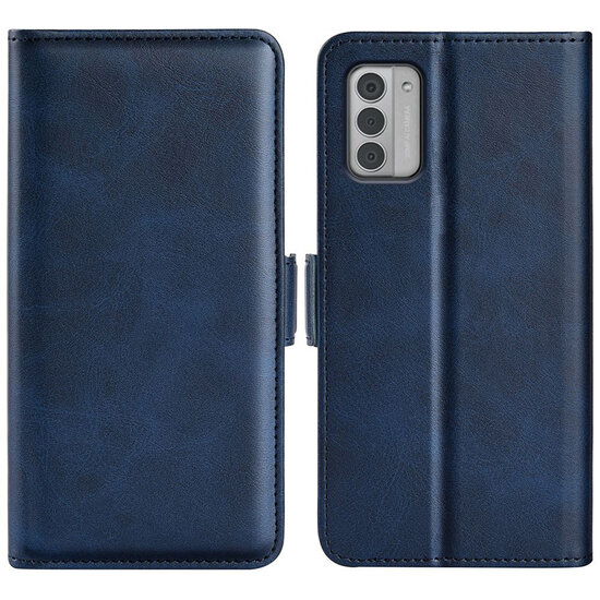 Nokia G42 Hoesje - MobyDefend Luxe Wallet Book Case (Sluiting Zijkant) - Blauw