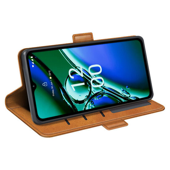 Nokia G42 Hoesje - MobyDefend Luxe Wallet Book Case (Sluiting Zijkant) - Lichtbruin