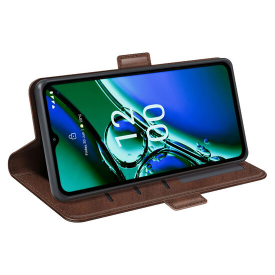 Nokia G42 Hoesje - MobyDefend Luxe Wallet Book Case (Sluiting Zijkant) - Bruin