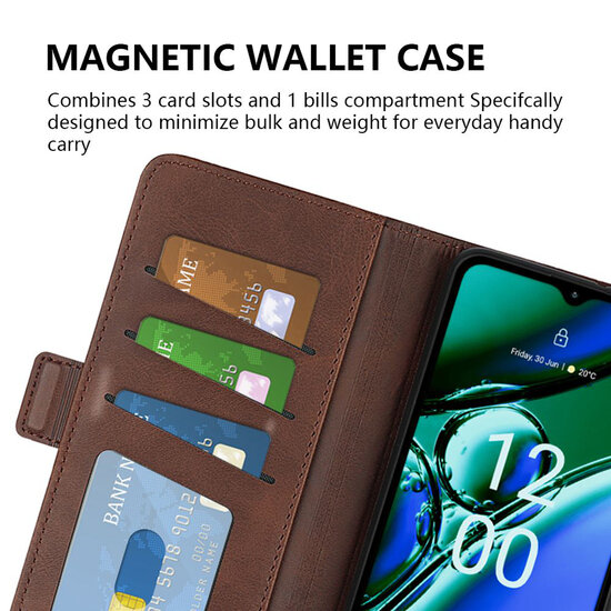 Nokia G42 Hoesje - MobyDefend Luxe Wallet Book Case (Sluiting Zijkant) - Zwart