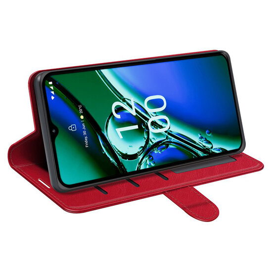 Nokia G42 Hoesje - MobyDefend Wallet Book Case (Sluiting Achterkant) - Rood