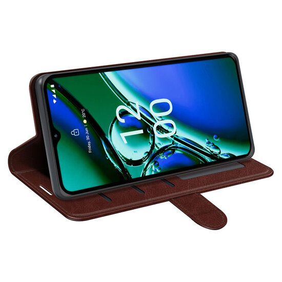 Nokia G42 Hoesje - MobyDefend Wallet Book Case (Sluiting Achterkant) - Bruin