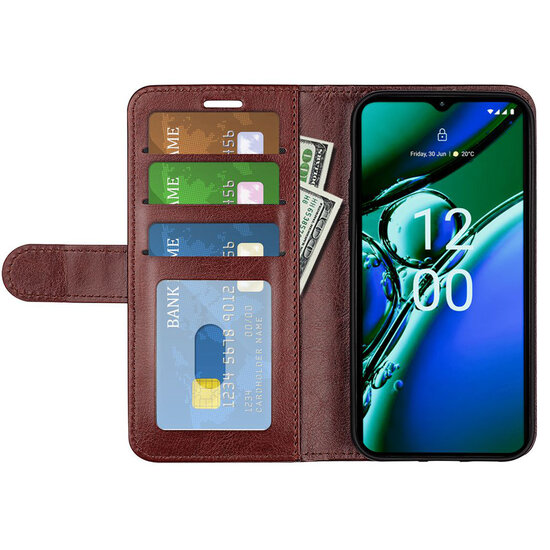 Nokia G42 Hoesje - MobyDefend Wallet Book Case (Sluiting Achterkant) - Bruin