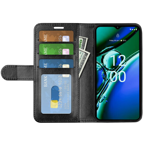 Nokia G42 Hoesje - MobyDefend Wallet Book Case (Sluiting Achterkant) - Zwart