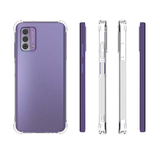 Nokia G42 Hoesje - MobyDefend Transparante Shockproof TPU Backcover - Verstevigde Hoeken - Volledig Doorzichtig