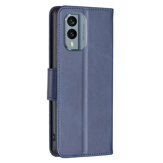 Nokia X30 Hoesje - MobyDefend Wallet Book Case Met Koord - Blauw