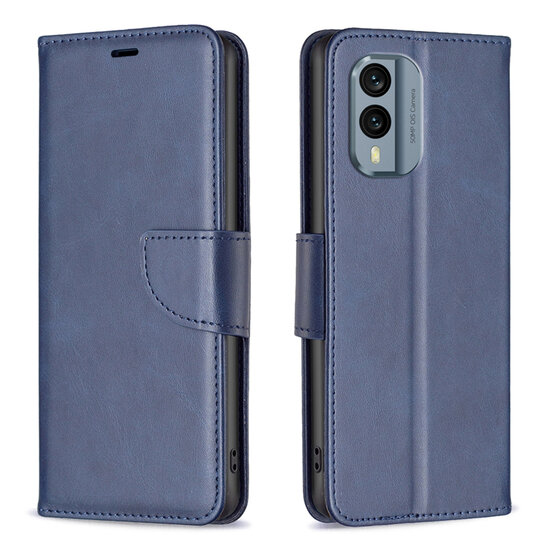 Nokia X30 Hoesje - MobyDefend Wallet Book Case Met Koord - Blauw