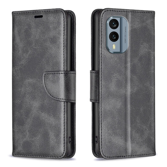 Nokia X30 Hoesje - MobyDefend Wallet Book Case Met Koord - Zwart