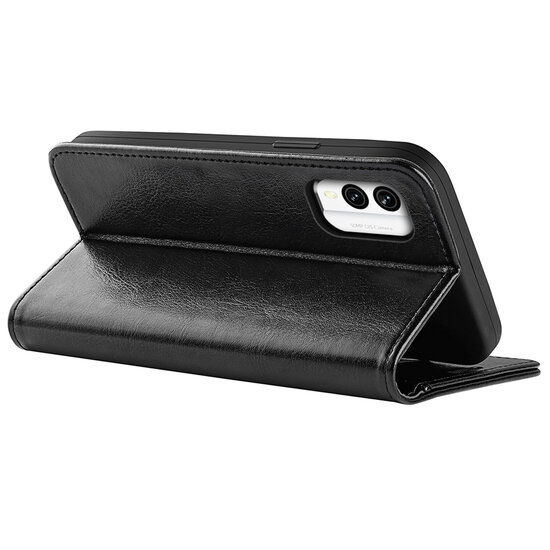 Nokia X30 Hoesje - MobyDefend Wallet Book Case (Sluiting Achterkant) - Zwart
