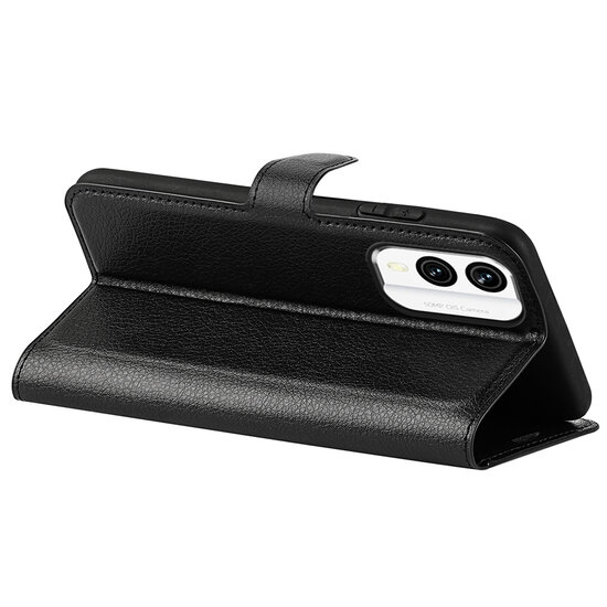Nokia X30 Hoesje - MobyDefend Kunstleren Wallet Book Case (Sluiting Voorkant) - Zwart