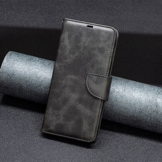Motorola Moto G54 Hoesje - MobyDefend Wallet Book Case Met Koord - Zwart