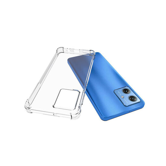 Motorola Moto G54 Hoesje - MobyDefend Transparante Shockproof TPU Backcover - Verstevigde Hoeken - Volledig Doorzichtig