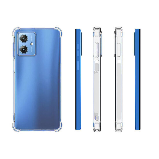 Motorola Moto G54 Hoesje - MobyDefend Transparante Shockproof TPU Backcover - Verstevigde Hoeken - Volledig Doorzichtig