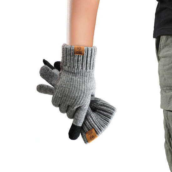 MobyDefend Touchscreen Handschoenen - Grijs - Maat S/M