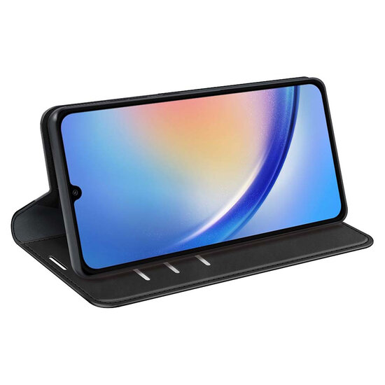 Samsung Galaxy A35 Hoesje - Luxe Wallet Bookcase (Magnetische Sluiting) - Zwart
