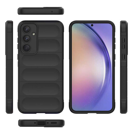 Samsung Galaxy A35 Hoesje - MobyDefend TPU Gripcase - Zwart