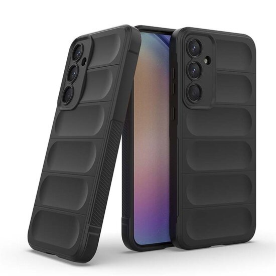 Samsung Galaxy A35 Hoesje - MobyDefend TPU Gripcase - Zwart