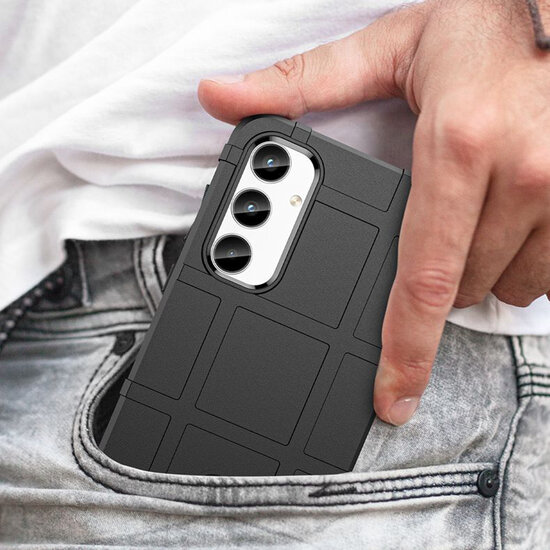 Samsung Galaxy A35 Hoesje - Mobydefend Rugged Shield TPU Backcover - Zwart