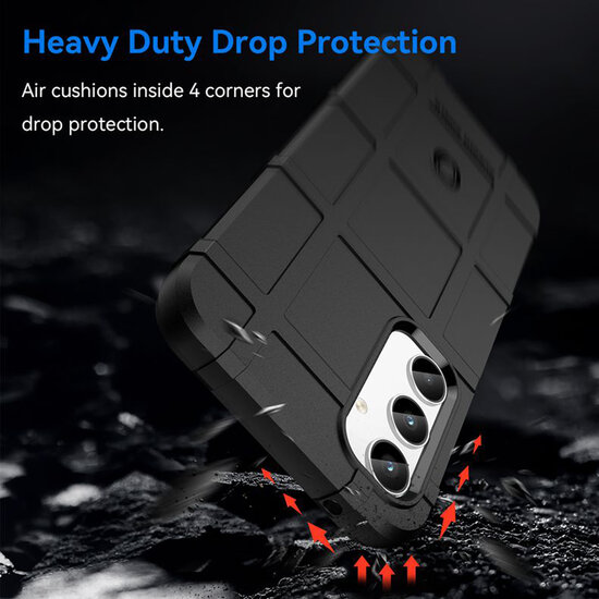 Samsung Galaxy A35 Hoesje - Mobydefend Rugged Shield TPU Backcover - Zwart