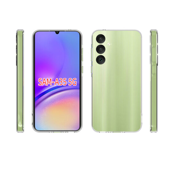 Samsung Galaxy A35 Hoesje - MobyDefend Transparante TPU Backcover - Volledig Doorzichtig