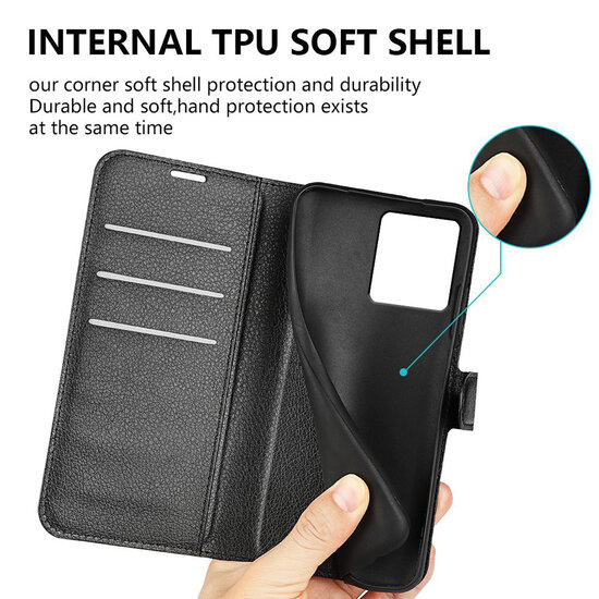 Motorola Moto G84 Hoesje - MobyDefend Kunstleren Wallet Book Case (Sluiting Voorkant) - Bruin