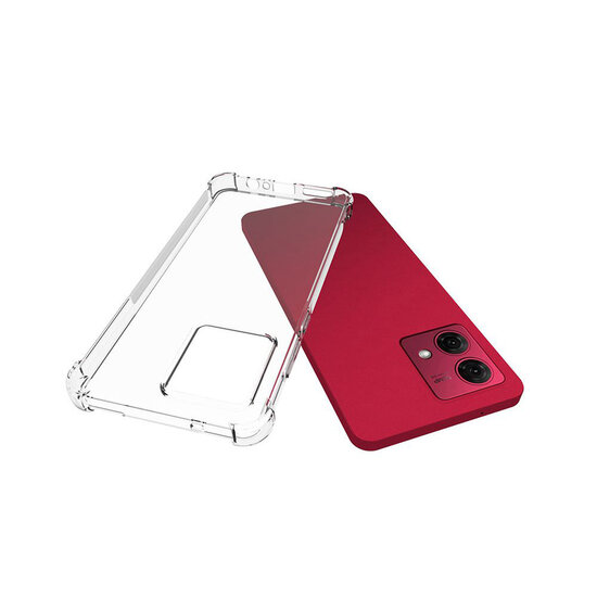 Motorola Moto G84 Hoesje - MobyDefend Transparante Shockproof TPU Backcover - Verstevigde Hoeken - Volledig Doorzichtig