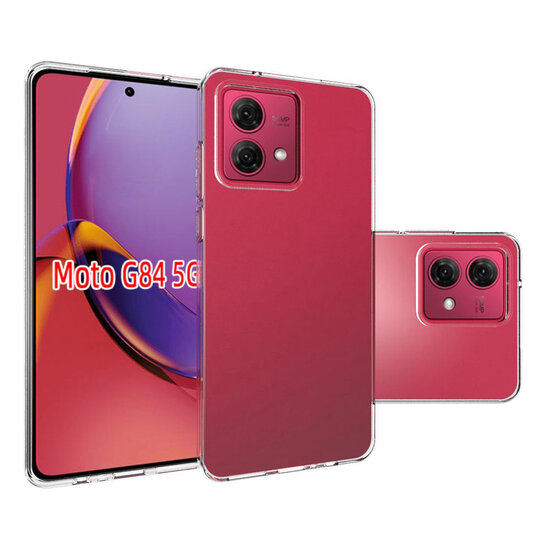 Motorola Moto G84 Hoesje - MobyDefend Transparante TPU Backcover - Volledig Doorzichtig