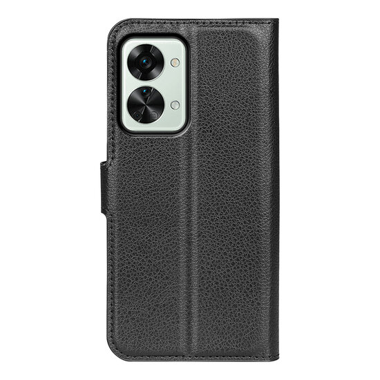 OnePlus Nord 2T Hoesje - MobyDefend Kunstleren Wallet Book Case (Sluiting Voorkant) - Zwart