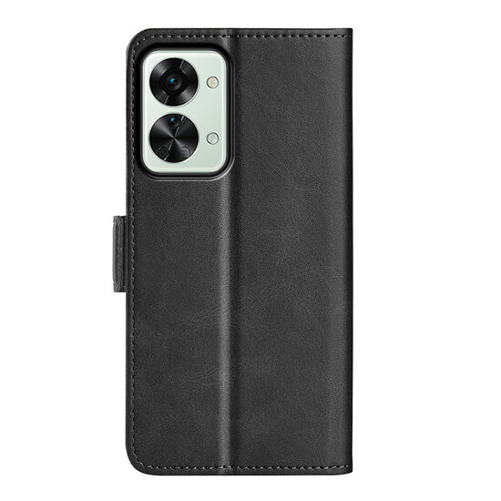OnePlus Nord 2T Hoesje - MobyDefend Luxe Wallet Book Case (Sluiting Zijkant) - Zwart