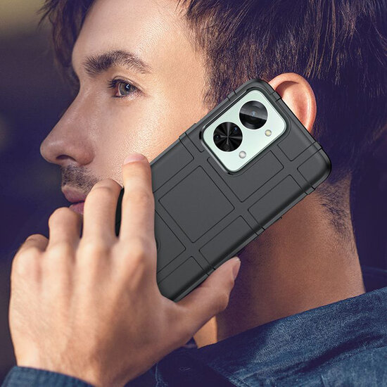 OnePlus Nord 2T Hoesje - Mobydefend Rugged Shield TPU Backcover - Blauw