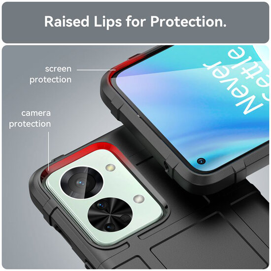 OnePlus Nord 2T Hoesje - Mobydefend Rugged Shield TPU Backcover - Blauw