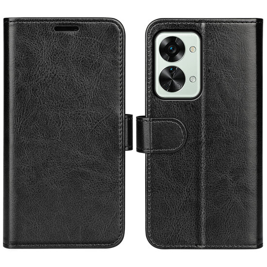 OnePlus Nord 2T Hoesje - MobyDefend Wallet Book Case (Sluiting Achterkant) - Zwart