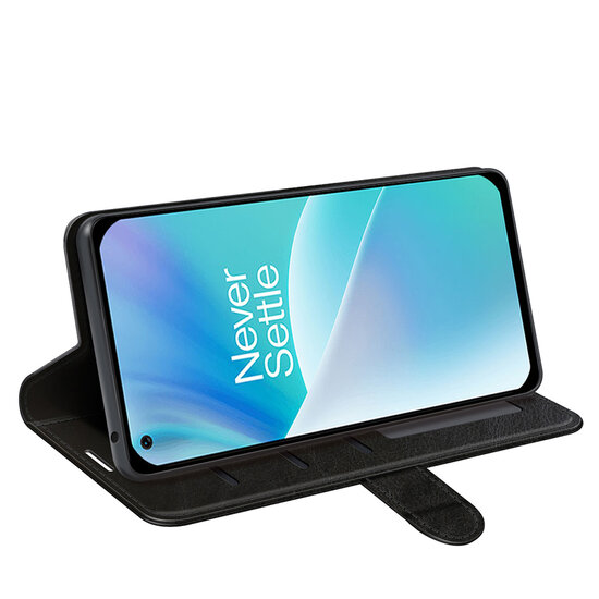 OnePlus Nord 2T Hoesje - MobyDefend Wallet Book Case (Sluiting Achterkant) - Zwart