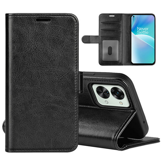 OnePlus Nord 2T Hoesje - MobyDefend Wallet Book Case (Sluiting Achterkant) - Zwart