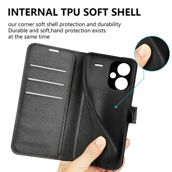 Xiaomi Redmi Note 13 Pro Plus Hoesje - MobyDefend Kunstleren Wallet Book Case (Sluiting Voorkant) - Bruin