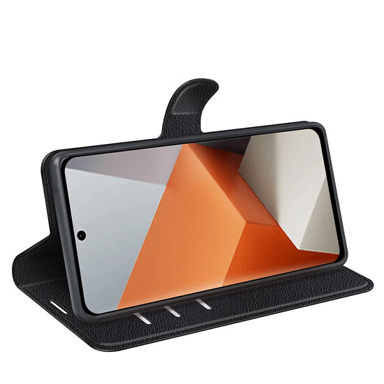 Xiaomi Redmi Note 13 Pro Plus Hoesje - MobyDefend Kunstleren Wallet Book Case (Sluiting Voorkant) - Zwart