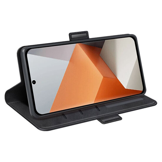 Xiaomi Redmi Note 13 Pro Plus Hoesje - MobyDefend Luxe Wallet Book Case (Sluiting Zijkant) - Zwart