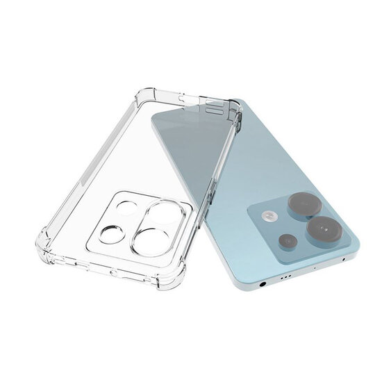 Xiaomi Redmi Note 13 Pro Plus Hoesje - MobyDefend Transparante Shockproof TPU Backcover - Verstevigde Hoeken - Volledig Doorzichtig
