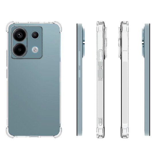 Xiaomi Redmi Note 13 Pro Plus Hoesje - MobyDefend Transparante Shockproof TPU Backcover - Verstevigde Hoeken - Volledig Doorzichtig