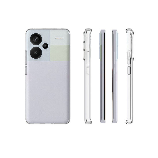 Xiaomi Redmi Note 13 Pro Plus Hoesje - MobyDefend Transparante TPU Backcover - Volledig Doorzichtig