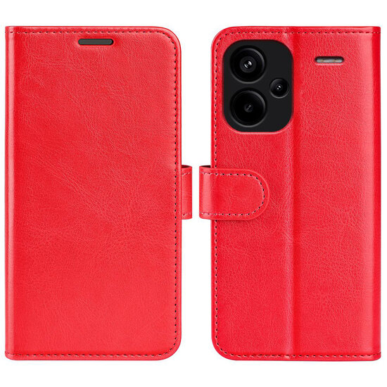 Xiaomi Redmi Note 13 Pro Plus Hoesje - MobyDefend Wallet Book Case (Sluiting Achterkant) - Rood