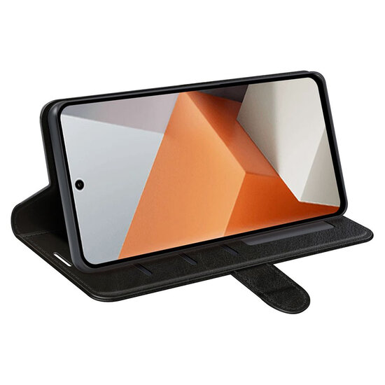 Xiaomi Redmi Note 13 Pro Plus Hoesje - MobyDefend Wallet Book Case (Sluiting Achterkant) - Zwart